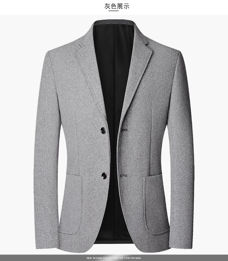 Men's Lightweight City Blazer unlined construction with textured pattern and patch front pockets Mune Fashion