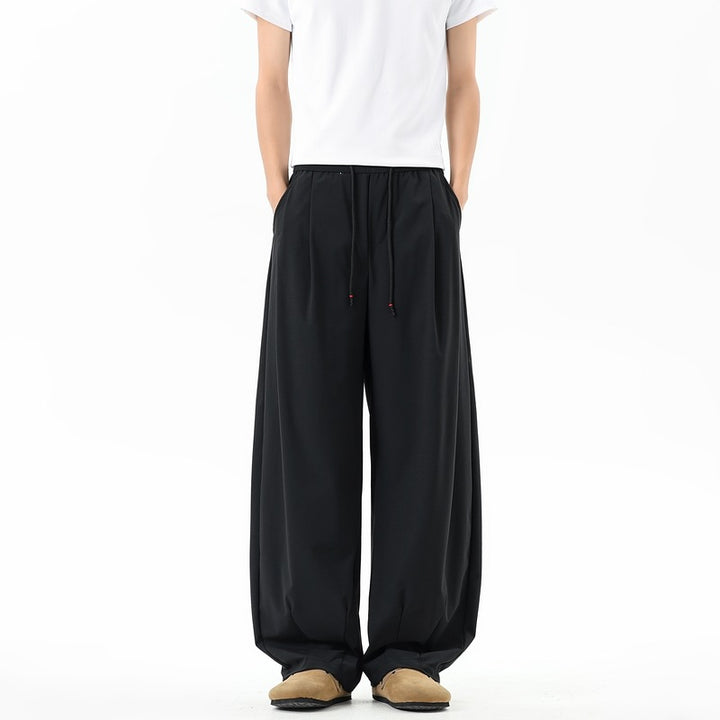 Women's Extra Wide Palazzo Pants in Oversized Baggy Cut with Elastic Waistband & Drawstring Mune Fashion