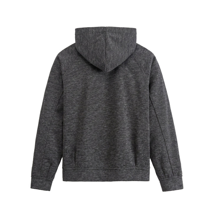 Unisex Short Cut Boxy Hoodie Jacket made of Sweat with Snap Placket and Side Pockets Mune Fashion