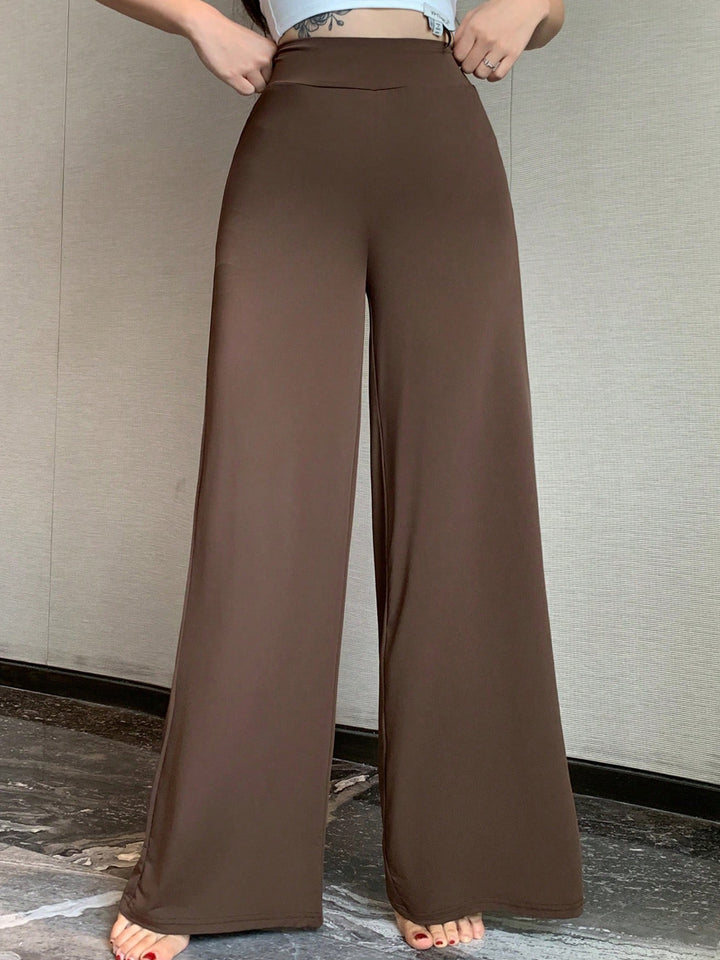 Women's Palazzo Pants with High Waist and Wide Leg Mune Fashion