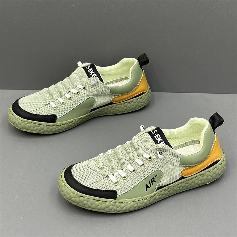 Men's Lightweight Breathable Mesh Sneakers with Structured Air-Look Sole Mune Fashion