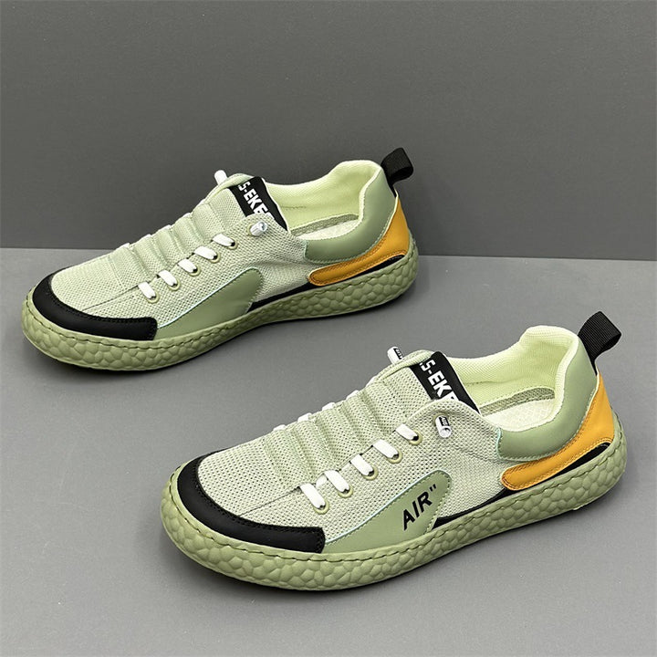 Men's Lightweight Breathable Mesh Sneakers with Structured Air-Look Sole Mune Fashion