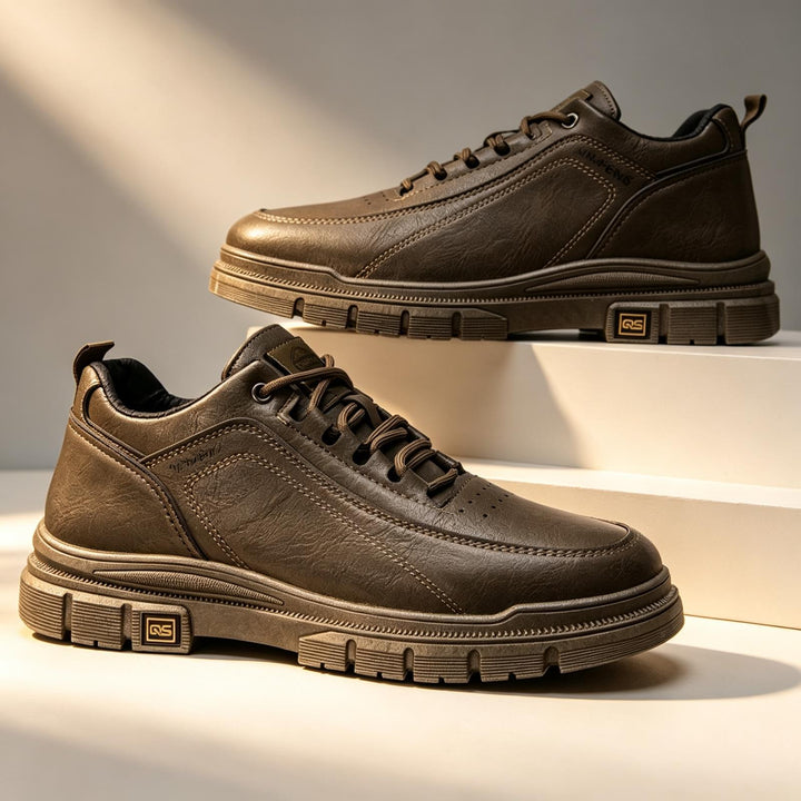 Men's Sporty Leather Sneakers Mune Fashion