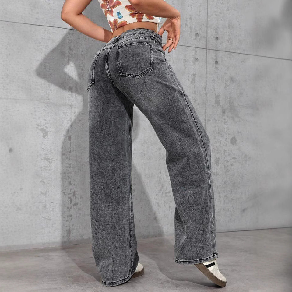 Women Loose Jeans In Casual Cut with Modern Vintage Look Mune