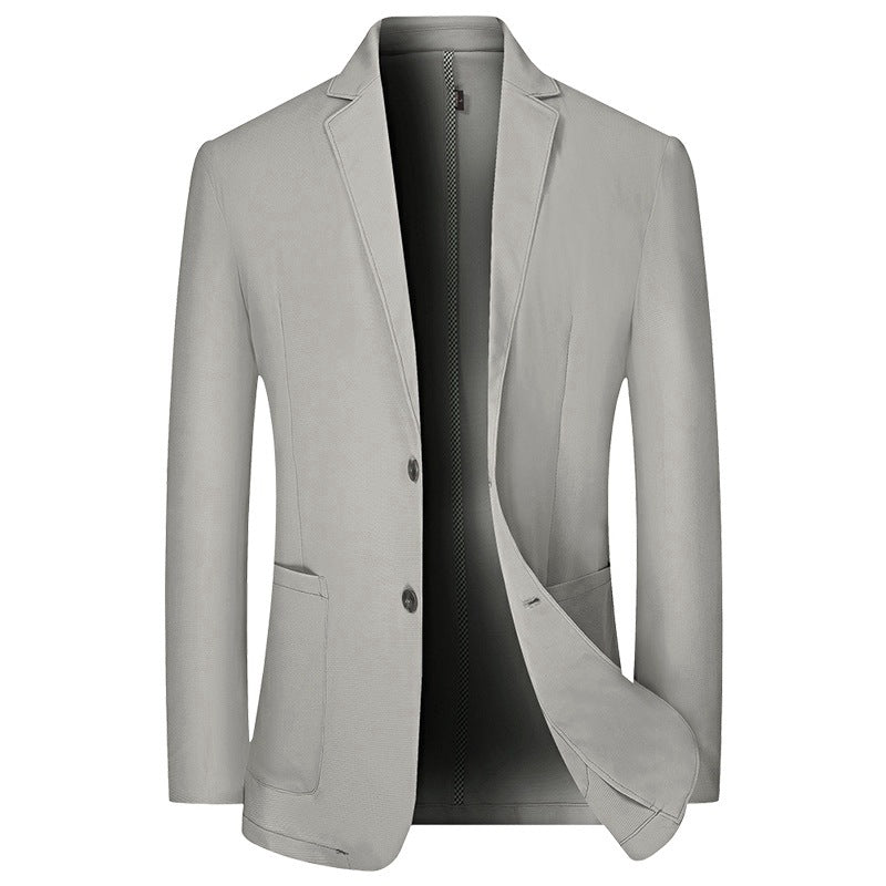 Men's lightweight half-lined cotton blazer with notch lapels and patch pockets Mune Fashion