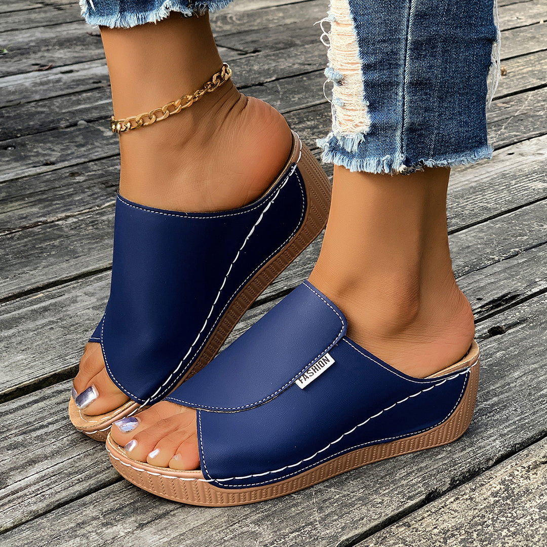 Women's o Slip-On Wedge Mules with ergonomic memory footbed and lightly profiled outsole Mune Fashion