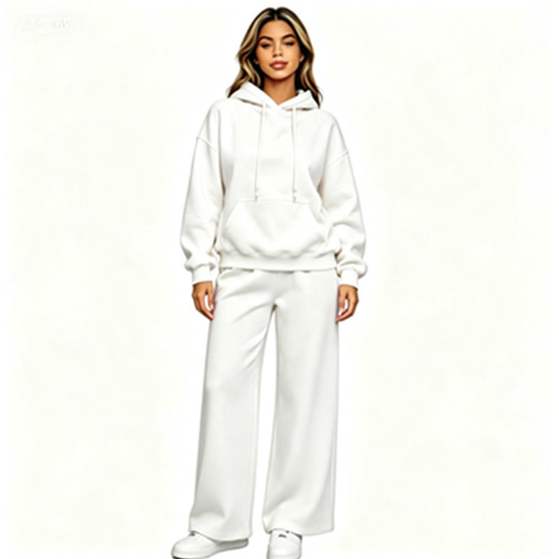 Women Comfortable Oversized Hoodie with Wide Jogging Pants Mune Fashion