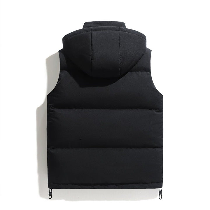 Men's Lightweight Puffer Vest with Removable Hood, Thermal Insulation & Utility Pockets Mune Fashion