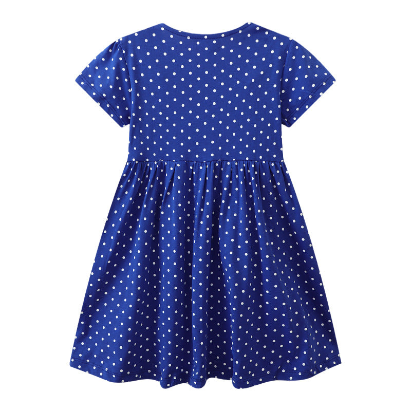 Girls' leisure dress with cute dinosaur motif Mune Fashion