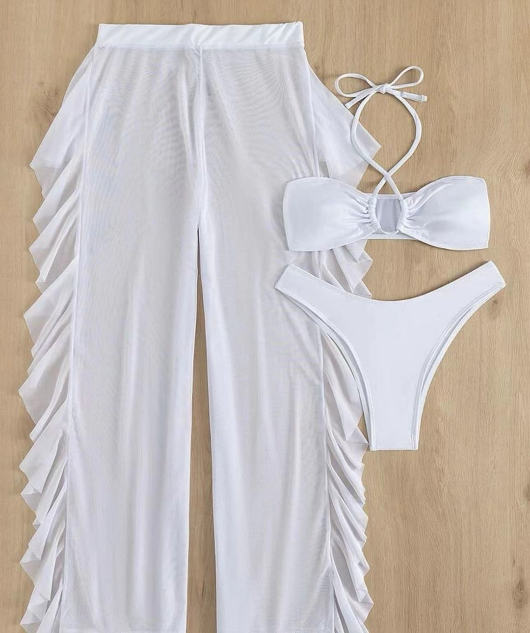 Women Bikini Set with airy ruffle pants Mune Fashion