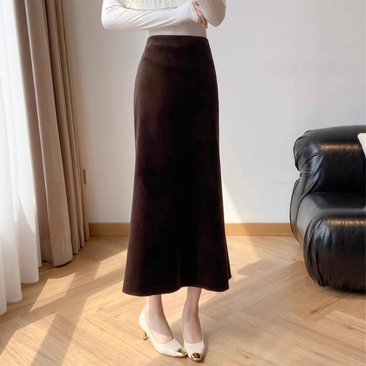 Ladies Flowing Maxi Skirt with High Waist Mune Fashion
