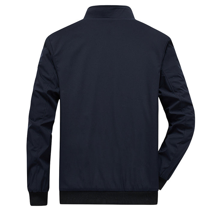 Men's transitional jacket with stand-up collar, water-repellent outer layer and checked lining Mune Fashion
