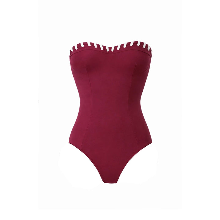 Women's bikini set with fashionable high-waist panties and overalls from Mune Fashion