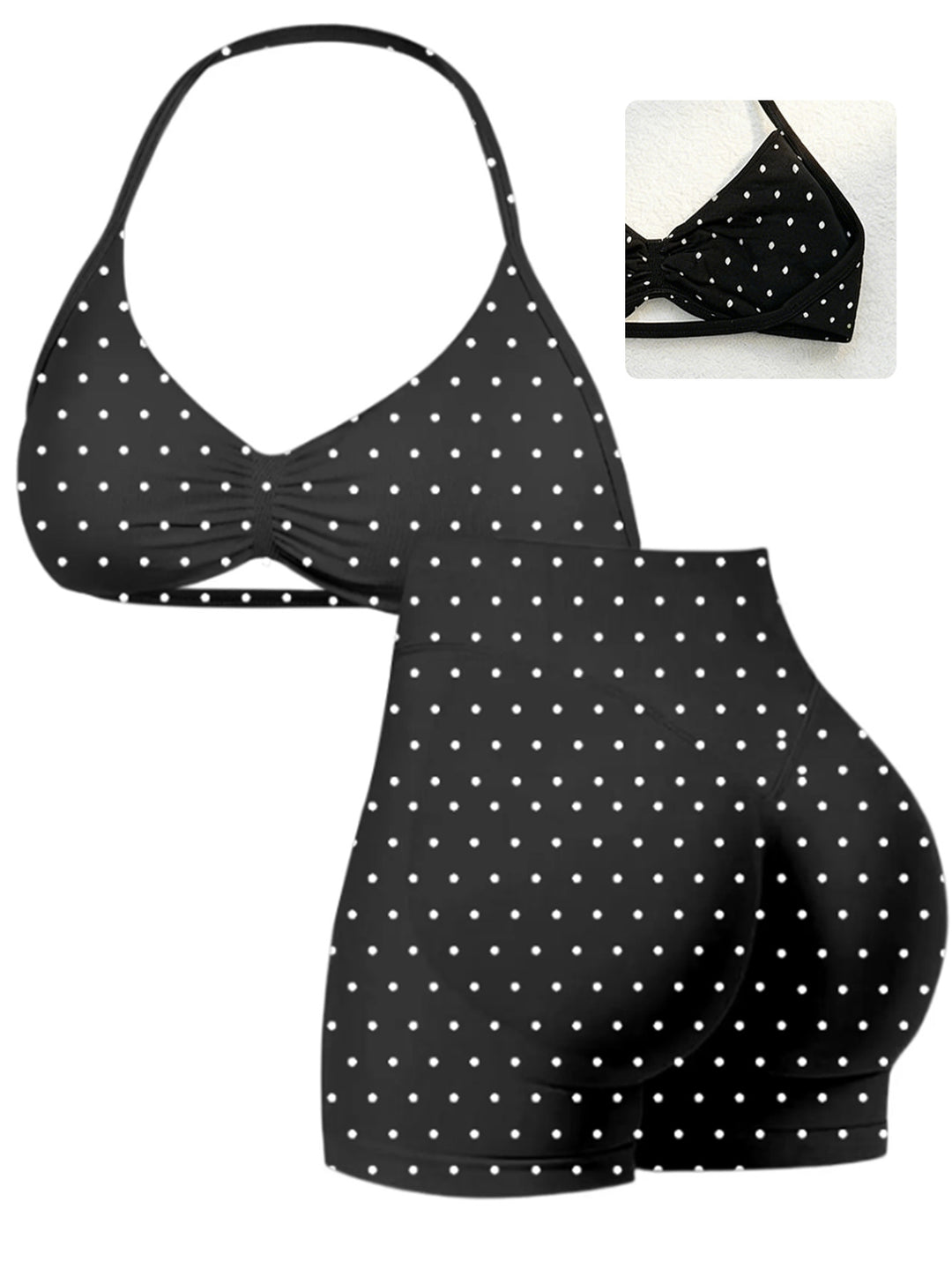 Women's Sporty Bikini with Padded Top and High Waist Mune Fashion