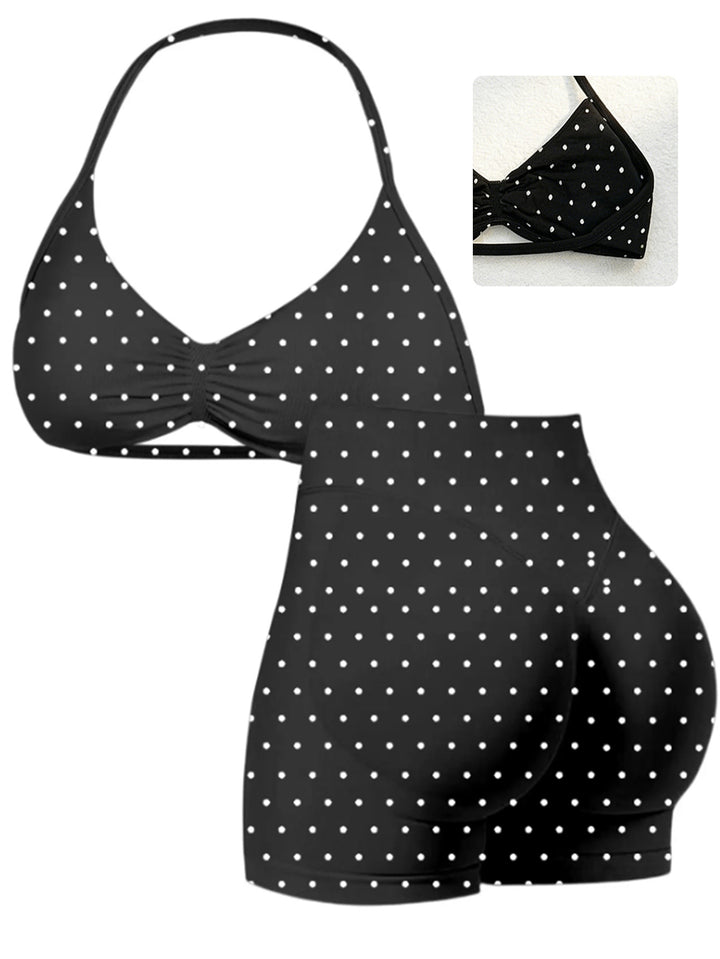 Women's Sporty Bikini with Padded Top and High Waist Mune Fashion