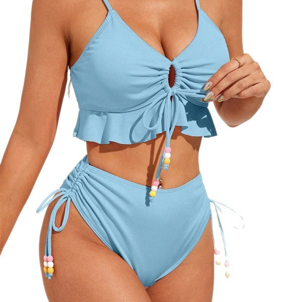 Women's swimsuit with ruffle details and adjustable straps Mune Fashion