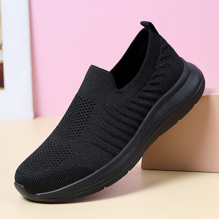 Women's breathable knitted slip-on shoes with viscoelastic insole and flexible rubber outsole Mune Fashion