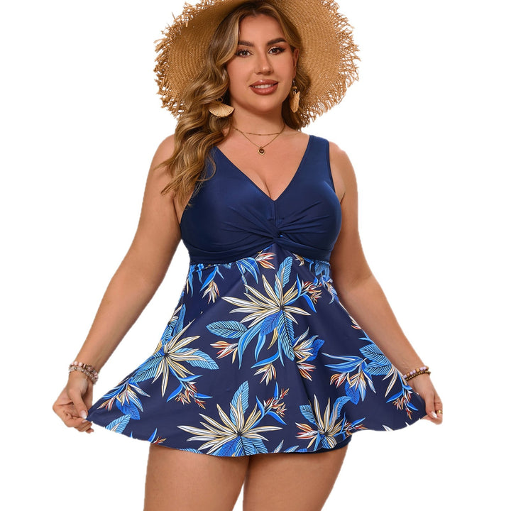 Women's swimwear with figure-friendly skirt and floral design Mune Fashion