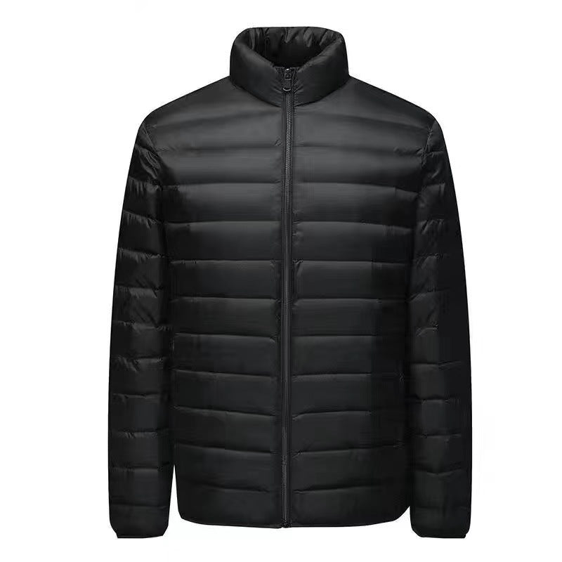 Men's ultra-light packable micro quilted jacket with stand-up collar, padded insulation and wind-resistant shell Mune Fashion