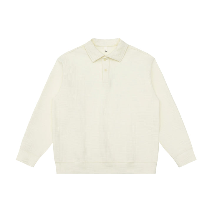 Unisex Waffle Knit Polo Shirt with Polo Collar and Half Button Placket Mune Fashion