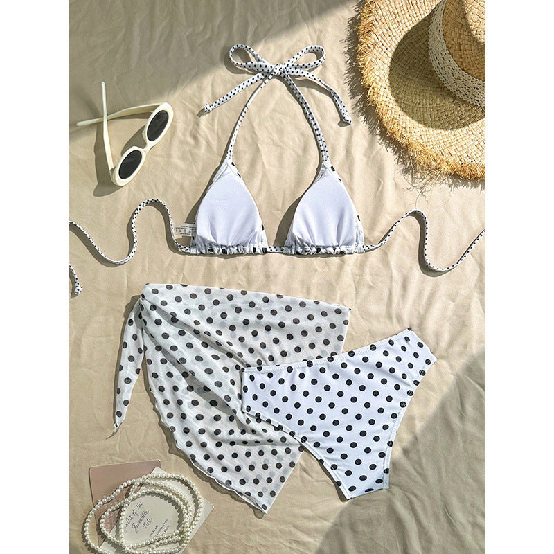 Women Triangle Bikini with elegant Wrap Skirt Mune Fashion
