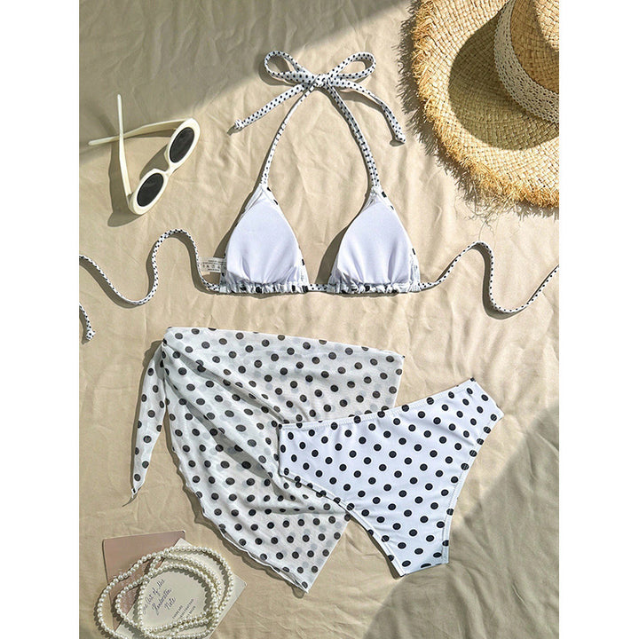 Women Triangle Bikini with elegant Wrap Skirt Mune Fashion