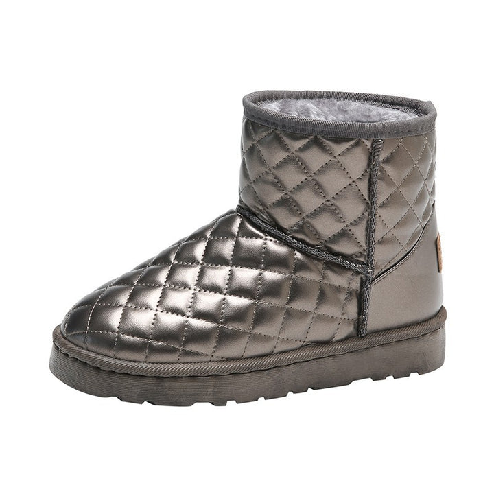 Women's Quilted Short Boot with Teddy Lining and Non-Slip Profile Sole Mune Fashion