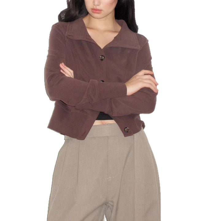 Women Fashionable Quilted Jacket with High Collar Mune Fashion