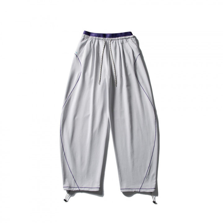 Unisex Wide Tech Jogging Pants with Drawstring, Contrast Seams and Adjustable Hem Mune Fashion