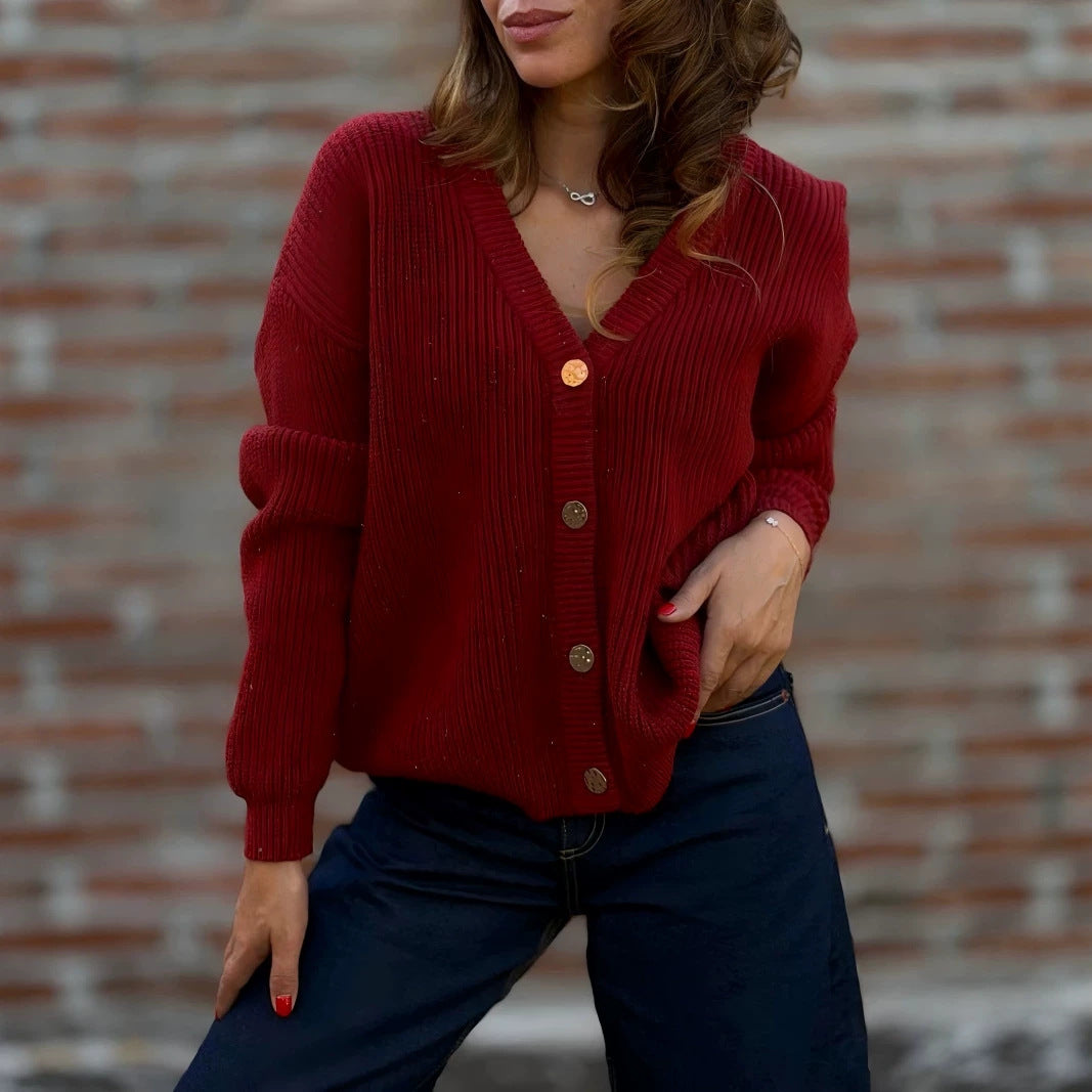 Women Cosy Knitted Cardigan Mune Fashion