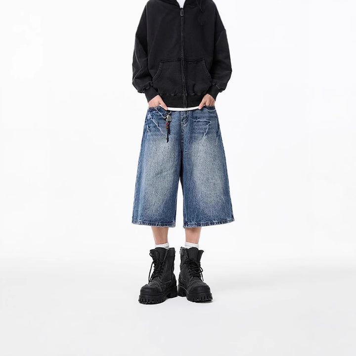 Ladies Wide-Cut Denim Culotte Mune Fashion