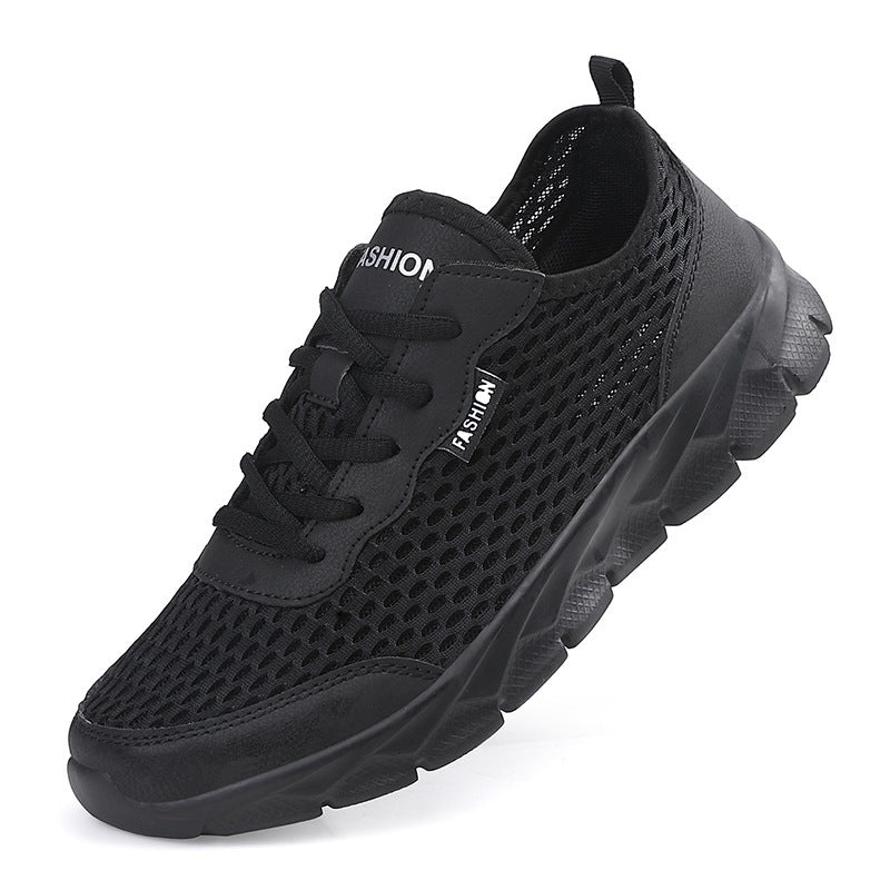 Men's lightweight mesh sneakers with elastic slip collar and cushioning foam sole Mune Fashion