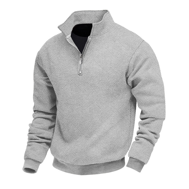 Men's structured troyer with half zip and standing collar Mune Fashion