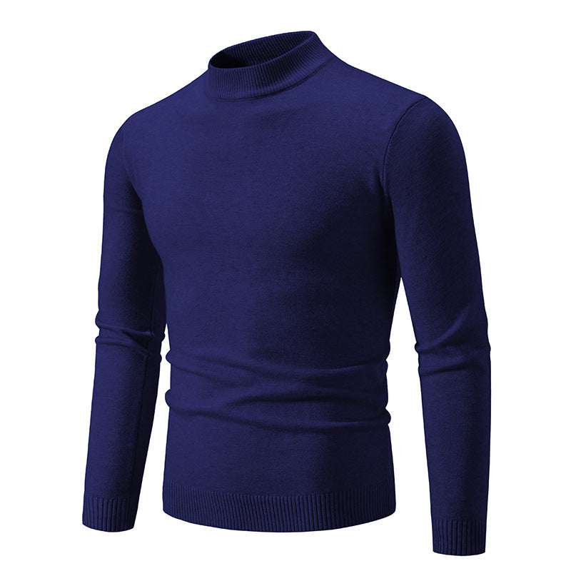 Men's tailored turtleneck sweater made of fine fine-knit fabric with ribbed collar Mune Fashion