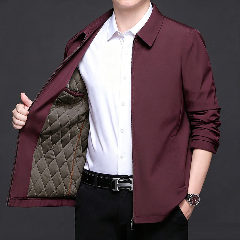 Men's lightweight quilted transitional jacket with internal quilted lining and classic collar Mune Fashion