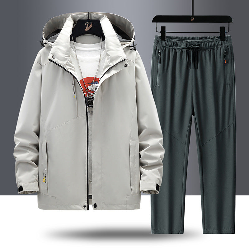 Men's Waterproof Outdoor Jacket and Sports Pants Mune Fashion