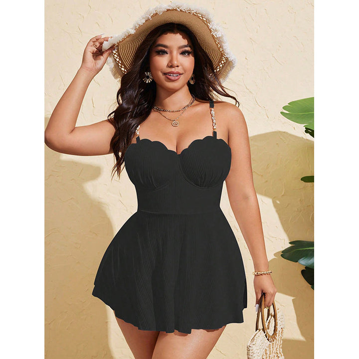 Women's beach dress with sophisticated wave hem Mune Fashion