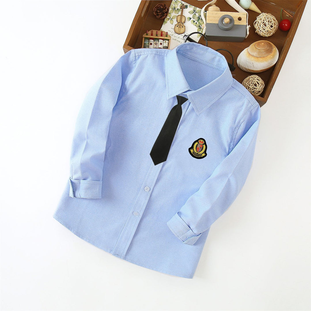 Women's classic long sleeve shirt with crest Mune Fashion