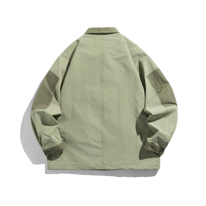Unisex utilitarian field blouson jacket with multiple pockets and D-ring Mune Fashion