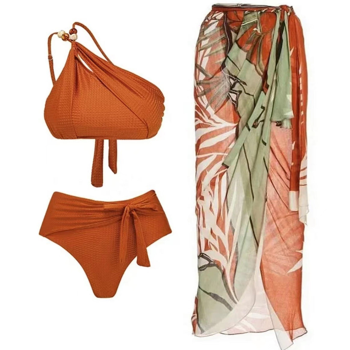 Women's bikini set with decorative wrap skirt Mune Fashion