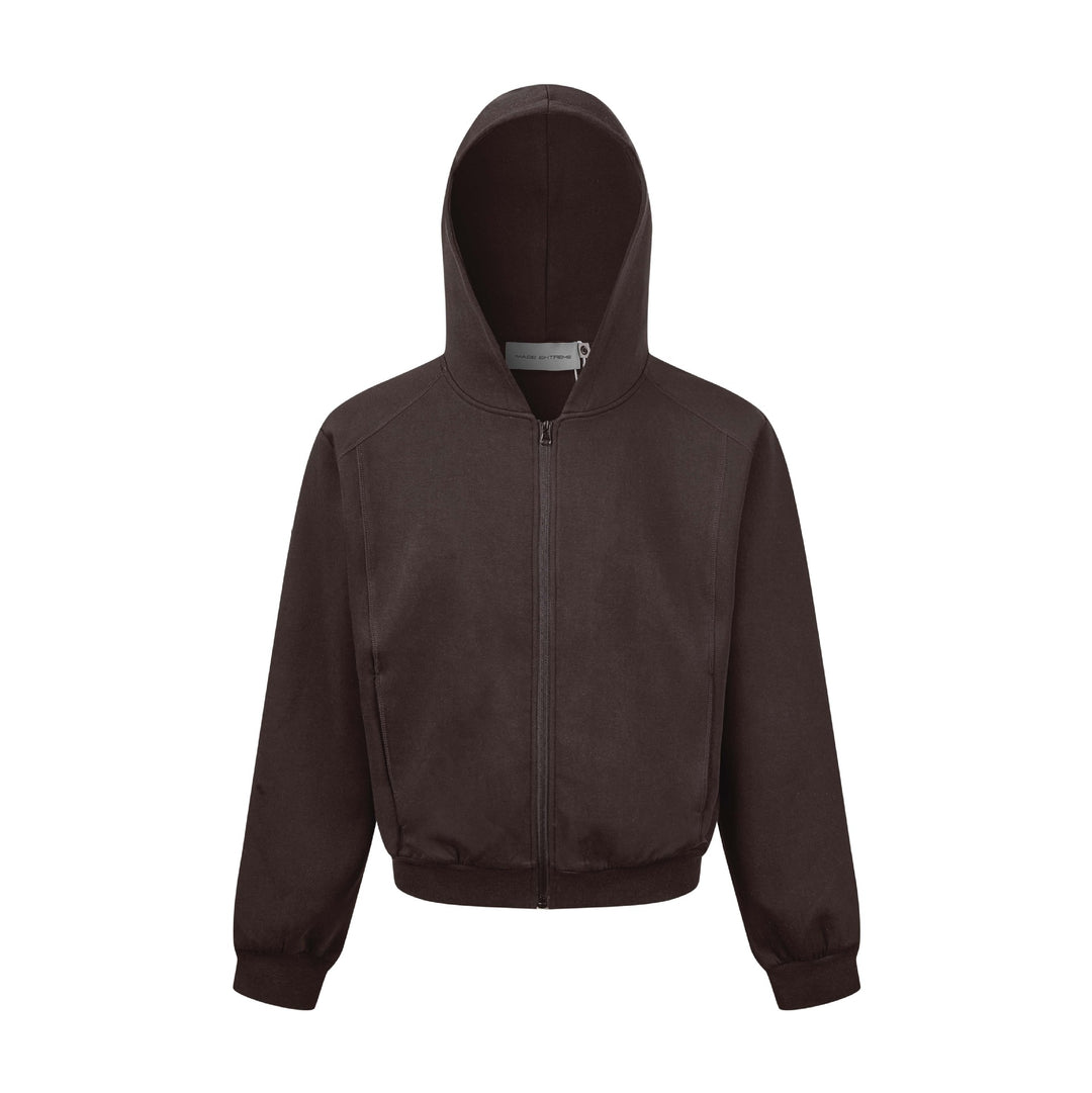 Unisex Hooded Sweat Jacket with Full-Length Zipper and Ribbed Hem Mune Fashion