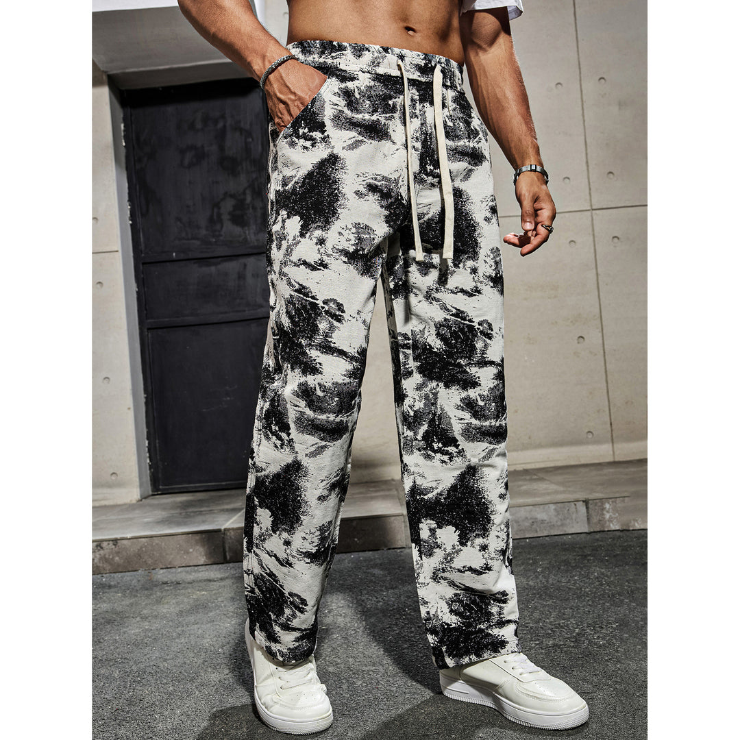 Men's fashionable leisure pants with unique graphic print Mune Fashion