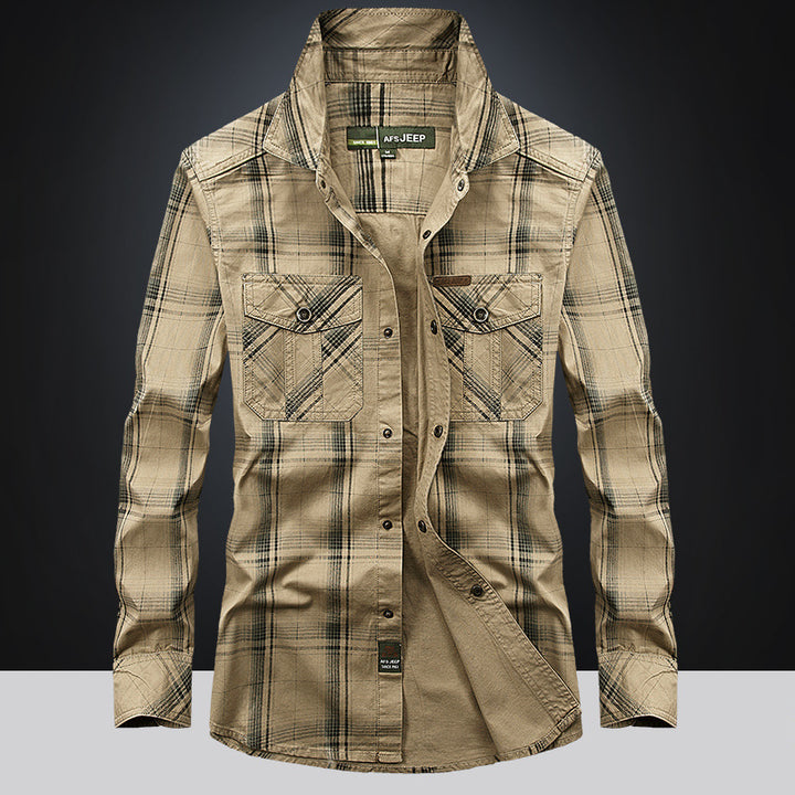 Men's Checked Work Shirt Mune Fashion
