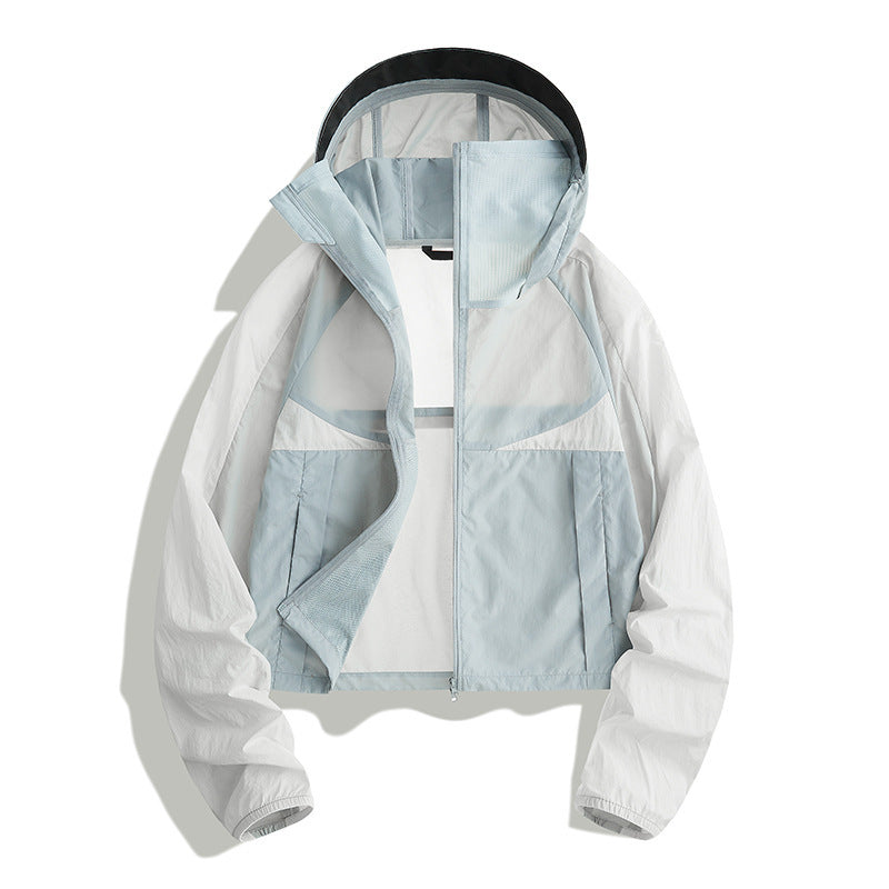 Women's lightweight functional jacket with breathable inserts and adjustable hood design Mune Fashion