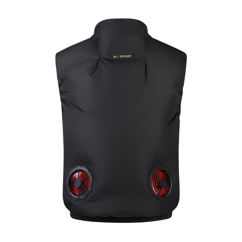 Men's nano lightweight breathable work protection vest with mesh inserts and zippered pockets Mune Fashion