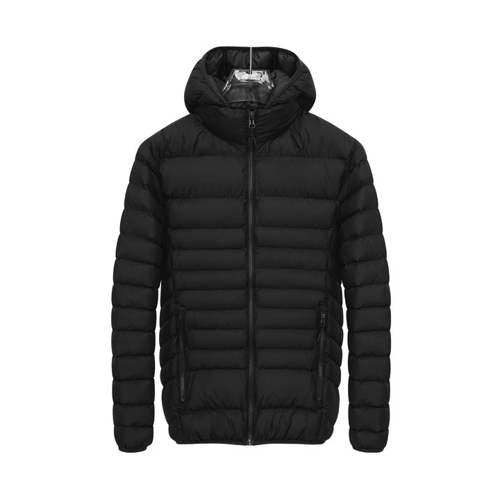 Men's Lightweight Quilted Hooded Jacket with High Collar, Thermal Lining & Zipper Mune Fashion