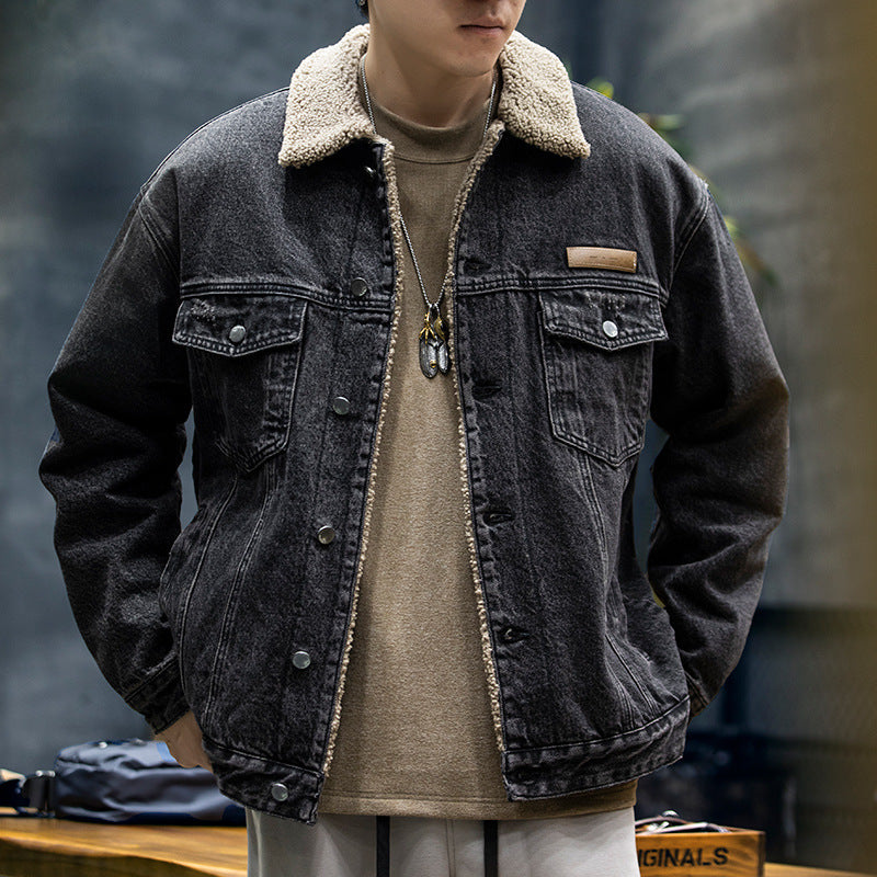 Men's Casual Denim Jacket with Teddy Lining Mune Fashion