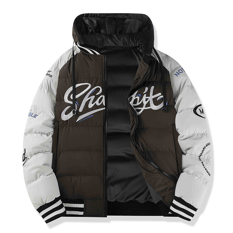 Men's sporty quilted jacket with high collar and reflective details Mune Fashion