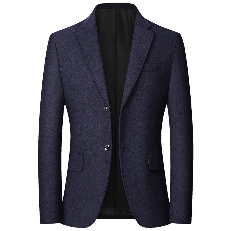 Men's tailored wool blend blazer with notch lapels and elegant button closure Mune Fashion
