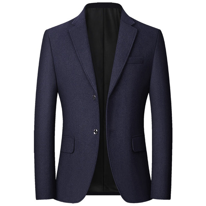 Men's tailored wool blend blazer with notch lapels and elegant button closure Mune Fashion